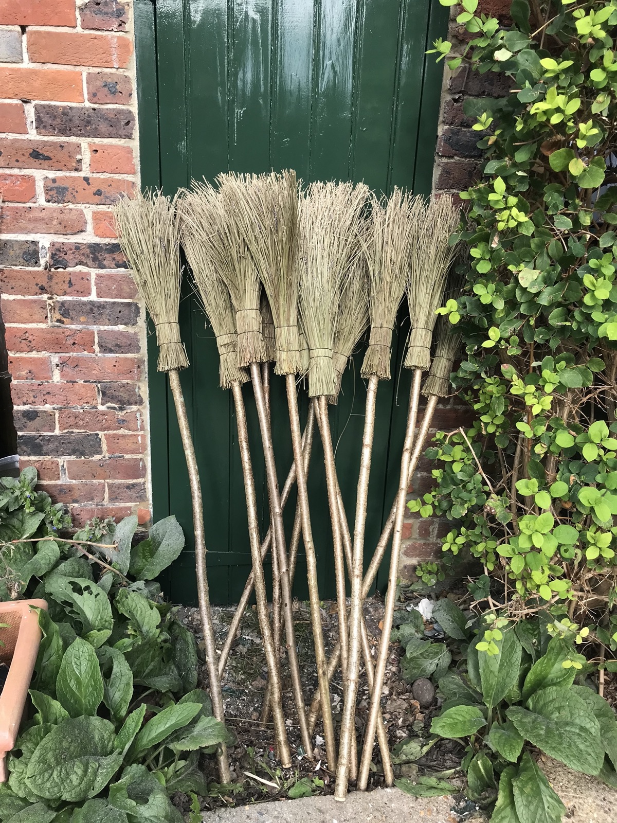 Handmade lavender brooms